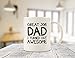 Great Job Dad Funny Coffee Mug - Gag Gifts for Dads, Men - Best Dad Gifts from Daughter, Son, Kids, Child - Cool Birthday Present Idea for Him - Fun Father Mug, Unique Novelty Cup
