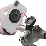 SinceTop Cシリーズ バイクスマホホルダー、マウンテン自転車携帯電話ホルダー、アルミニウムハンドルバーステム電話クランプ、自転車用モバイルフォンクリップ、mtbロードバイククイックアタッチ/リリース、iphone google対応