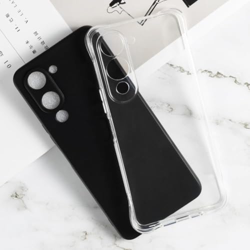 Image of REALCASE Silicone iQoo Z10 Lite 5G Back Cover Case, Scratch Resistant Protective Crystal Clear Transparent Shock Proof Bumper Back Cover Case for iQoo Z10 Lite /Vivo T4 Lite 5G / Vivo Y19 5G