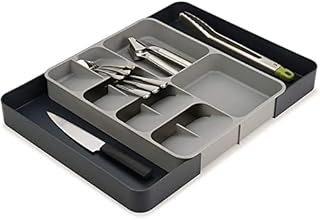 Expandable Cutlery Tray Anti-Slip Plastic Cutlery Organiser for Kitchen, Office, School Non-Toxic Kitchen Drawer Organiser for Utensils Spoon Fork - BPA-Free