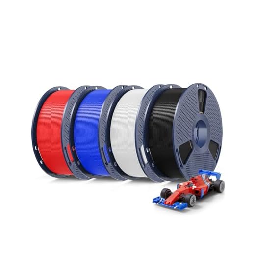 SUNLU 4KG Upgrade PLA+2.0 3D Printer Filament Bundle, PLA Plus 2.0 Filament 1.75mm, High Speed Printing, Stronger Than PLA+ Filament, 1KG per Spool, 4 Packs, Black+White+Blue+Red
