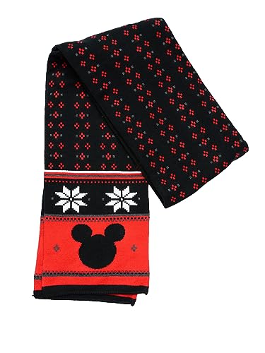 Disney Adult Scarf Mickey Minnie Mouse Skellington Print Knit Winter Unisex2