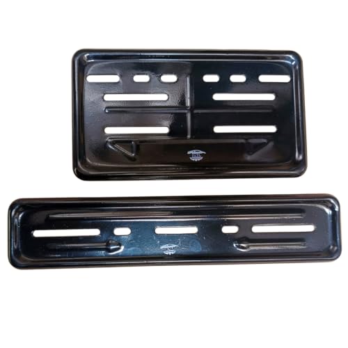 Image of Metal HSRP Number Plate Frame for Bike, Black 2 piece Front and Back Set