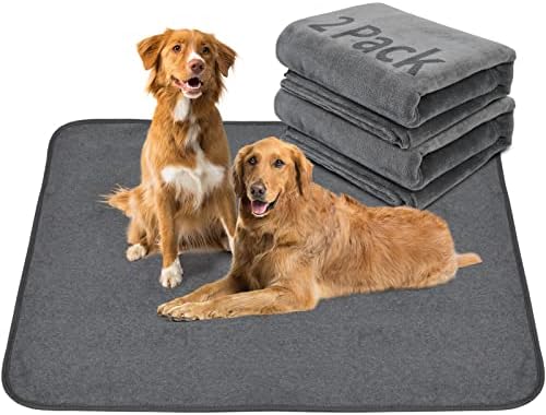 Puppy Pads Washable 2 Pack, 41x41 Washable Dog Pee Pads Whelping Pads, Absorb Dog Mats, Non-Slip Dog Training Pads for Whelping, Potty, Training, Playpen, Crate