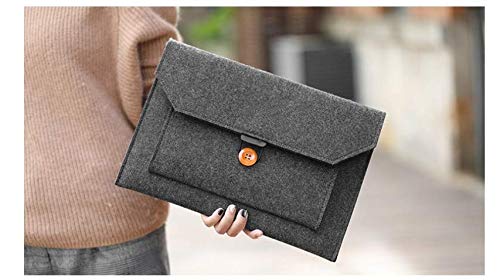 Felt Tablet Carrying Sleeve Pouch Case Cover For Ipad Air 10.5 / Ipad Pro 10.5 / Ipad Pro 11 / Samsung Galaxy Book2 / Galaxy Tab A 10.5 / Galaxy Tab S4 10.5 / Huawei Mediapad M5 Pro 10.8 (Black) #TOP4