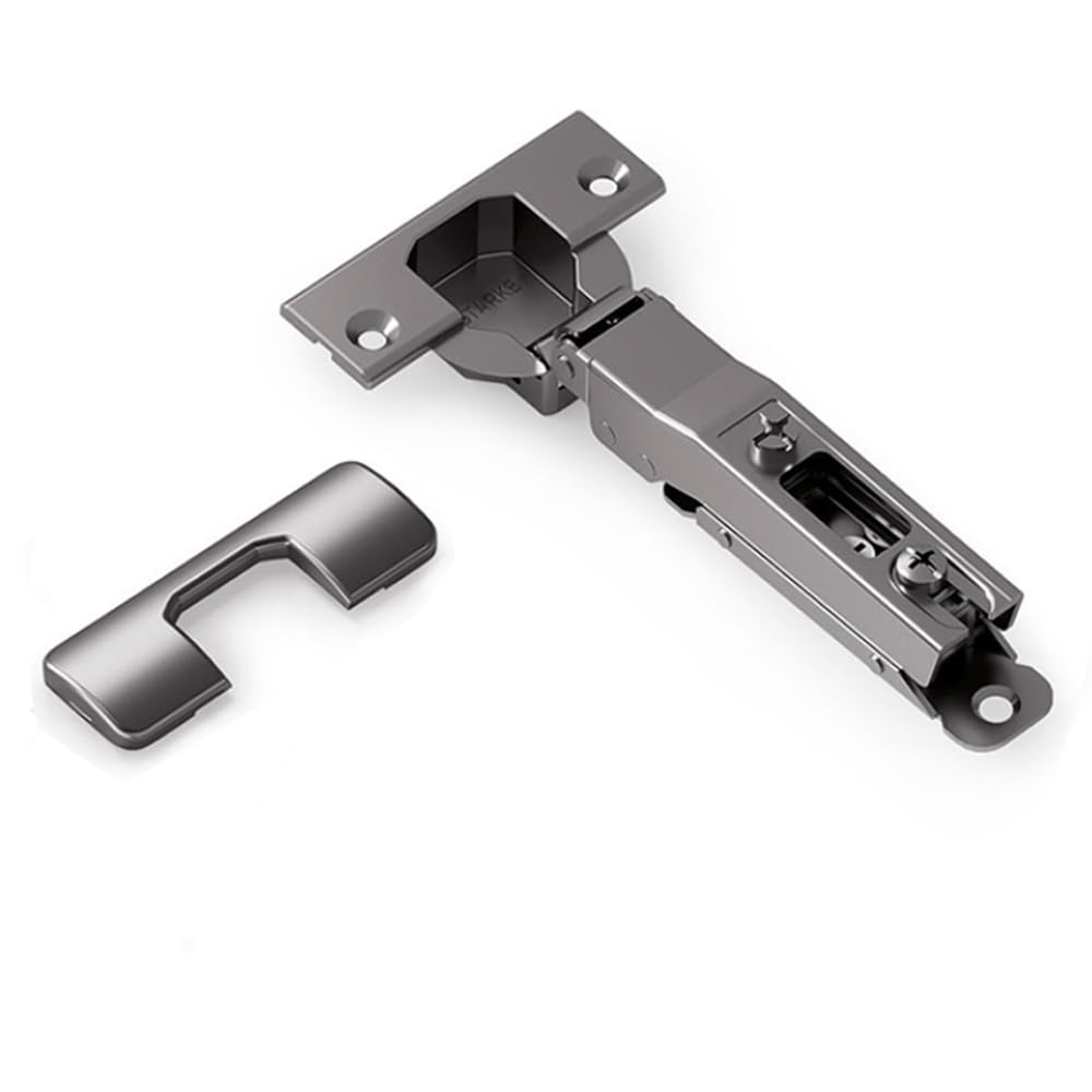 STARKE Full Overlay Soft Close Cabinet Wingless Hinge -Black Electroplated, 95 Degree Opening Angle, 16-25mm Application, Strong Hydraulic System, Screws included. (1 PC)