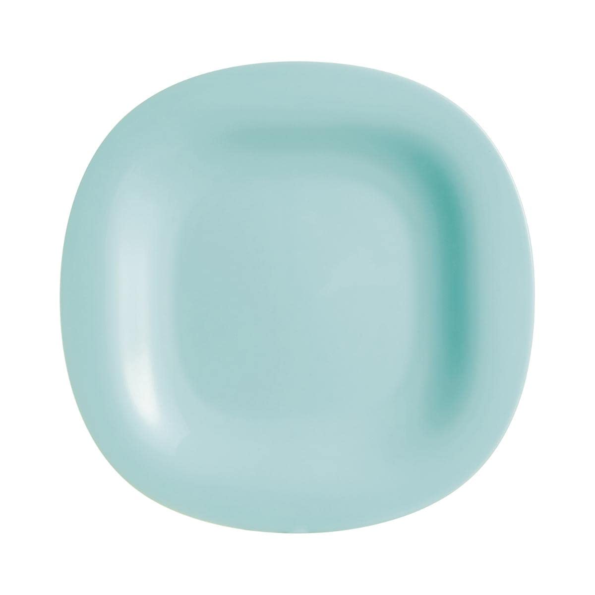 ARC 5919301 Assiette Carine en verre, Opale plate, Couleur Turquoise, Carré, 27 x 27 cm, Glass