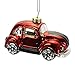 Produktbild Treasured Memory 2X Auto Weihnachtsauto Rot Christmas Car Oldtimer Oldie Glas Weihnachtsschmuck Weihnachtsdeko Hänger Weihnachten Christbaumschmuck Mann Geschenk