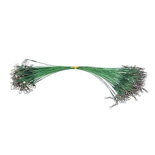 Kit de 100 líderes de acero resistentes a corrosión para pesca miniatura 4