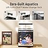 AQUASMITH Beta Fish Tank, 2 Gallon Betta Fish Aquariums with Filter & Light, for Men, Fish Tanks for Kids & Starter, Black