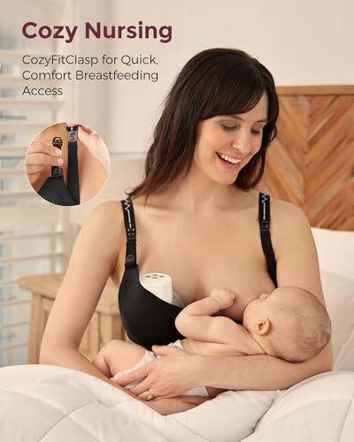Momcozy Pumping Bra for Wearable Breast Pump, Nursing & Pumping Bra in One, Hands Free Pump Bra Suitable for M5, S12 Pro, etc3