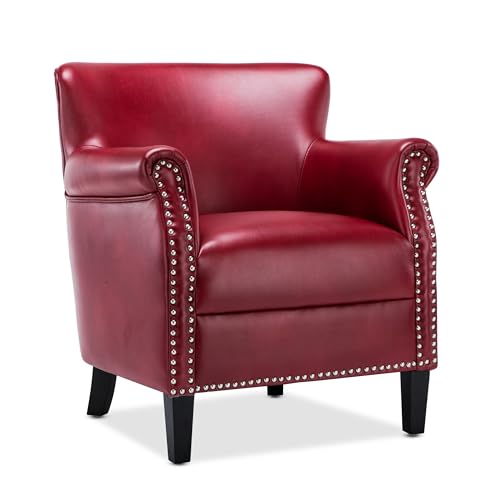 Sillón Plegable Cuero Gel Rojo miniatura 1