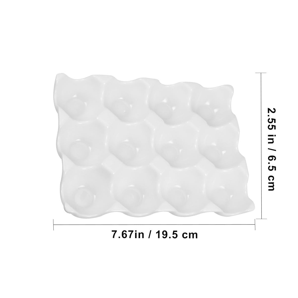 Céramique Boîte à Œufs Blanc pour Réfrigérateur 12 Cases