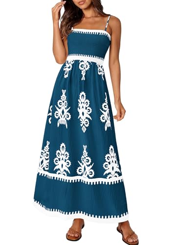 Image of PRETTYGARDEN Women's Summer Boho Maxi Dress Floral Sundresses