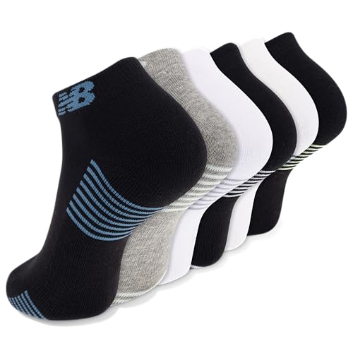 Image of New Balance Unisex Adult Performance Cushioned Low Cut Socks - 6 & 12 Pairs - Moisture Wicking