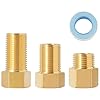 SUNGATOR 1/2″ Male × 1/2” Female Brass Pipe Extension Adapter, 1/2 Inch Brass Nipple Pipe Extension Fittings for Tub Spout/Shower, 30MM/40MM/50MM Extension 1/2” Pipe Fittings (3 Pack)