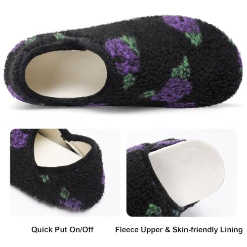 Image of Fires Womens Mens Slippers with Rubber Sole Soft-Lightweight House Slipper Socks Around House Shoes Non Slip Indoor /Outdoor