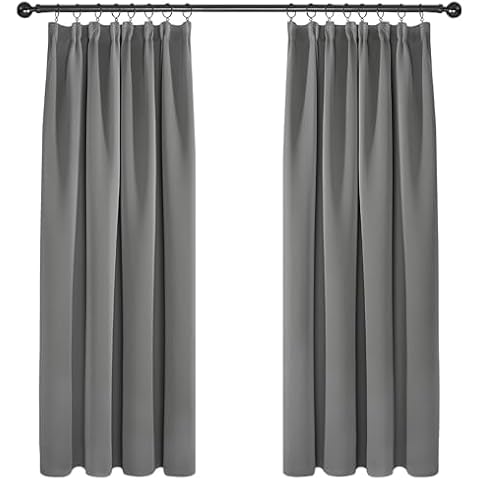 Deconovo Grey Thermal Blackout Curtains Cover