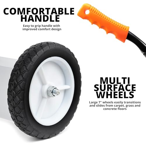 image for NEIKO 53415A 18” Rolling Magnetic Sweeper with Wheels, 45 Pound Capa