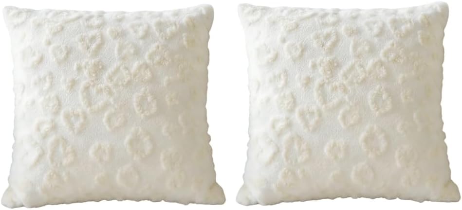 2 Soft Embroidered Bedding Protectors with Lovely Heart Designs