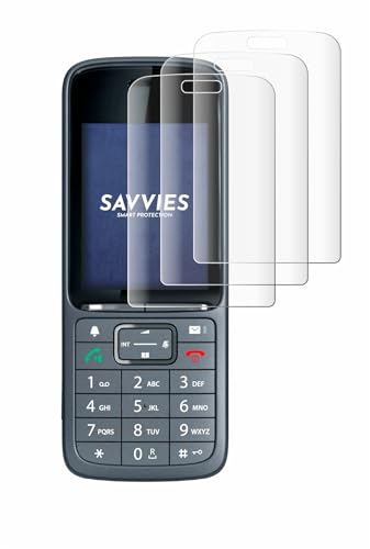 Savvies 4 Stück Full-Screen Schutzfolie für Gigaset SL800H Pro Full-Cover Displayschutz-Folie mit Installationshilfe [3D Curved, Transparent]