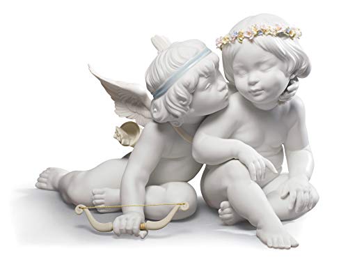 LLADRÓ Figura Ángeles Eros Y Psike. Figura Angelito de Porcelana.