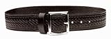HWC Police Fire EMS Security Black Leather Uniform Duty Garrison Belt Size 36 Basket Weave
