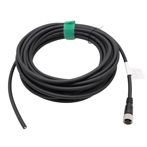 HangTon M12 A-Coded 5 pin Female Actuator Sensor Electrical Cable to Open for Industrial Control Automation, Network, CANopen, IO Link, Profibus 20m
