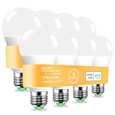MELPO Alexa Light Bulb 130W Equivalent, Smart Light Bulbs Warm White to Daylight Tunable, A19 E26 Bluetooth LED Bulbs for Bedroom Kitchen Living Room Office?4 Pack?