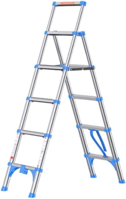 Step Ladder Aluminum Alloy Ladder Household Folding Ladder Telescopic Ladder Portable Extension Ladder Accessory for Library RV Repair The roof Folding Step Stool