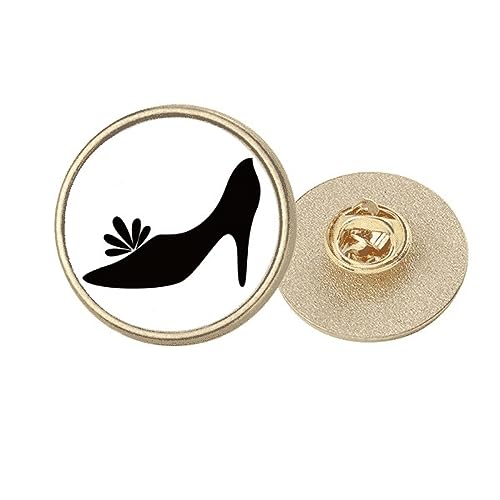 Talons hauts motif fleur avec broche clip en métal doré élégante pour rehausser vos escarpins
