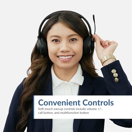 Image of Cyber Acoustics Professional Wireless Headset with AI Noise Cancelation (HS-1500BT II) - Includes ANC and AI-Powered Noise Canceling Tech for Professional Sounding Calls, USB-C Bluetooth Dongle