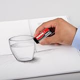 Kores Czarne gumki z PCW - KE-20 Gumki w kształcie bloku z papierowym rękawem - 60 x 21 x 10 mm - Przybory szkolne, powrót do szkoły, urocze artykuły pa, artykuły biurowe - 2 szt