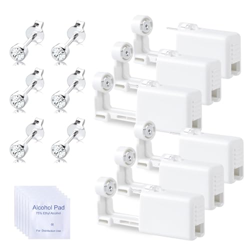 Voarge 6 Pieza Oreja Piercing Gun, desechables estériles de