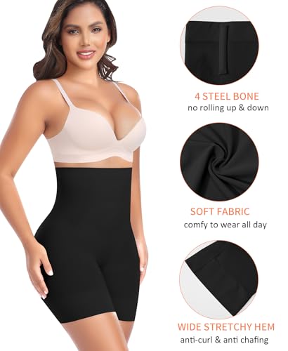 Image of Womens Shapewear Shorts Tummy Control Body Shaper Thigh Slimmer Slip Shorts for Under Dress Shapewear Underwear