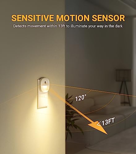 Lyridz Motion Sensor Night Light Indoor, 1-50 Lm Dimmable Led Night Lights Plug Into Wall, Bright Plug-In Night Light With Dusk To Dawn Sensor For Stairs, Garage, Bathroom, Hallway, Toilet, (2 Pack) #TOP2