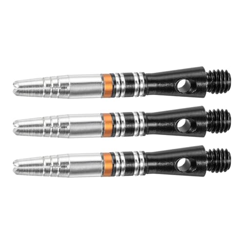 YOKIVE 3 Pcs Dart Shafts, Indoor Outdoor Aluminum Medium 2BA Thread Dart Stems Replacements Dart Accessories | Home, Club, Camping (Black, 35mm)