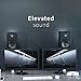 VIVO Clamp-on Speaker Stand Desk Mount Set, 10 x 9 inch Trays, Height Adjustment and Tilt, Universal Audio Holders for Computer and Bookshelf Speakers, Elevated Sound, 2 Pack, White, MOUNT-SP01CW