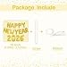 Happy New Year 2026 Balloons Banner, 16 Inch Gold Thickened Foil Mylar Helium Balloons for 2026 New Years Party Decorations New Years Eve Party Supplies Decoracion De Año Nuevo 2026 Balloons | Gold