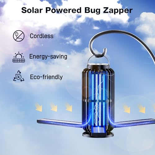 Cxruy XT-01 Bug Zapper, Mosquito Zapper Outdoor Indoor Solar Powered thumb #1