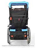 CAULO Fahrradanhänger für Erwachsene, Rollstuhl, Fahrrad, Aluminiumlegierung, hinterer Anhänger, Stoßdämpfung, komfortabler Traktor, multifunktionaler Wagen (Blue)