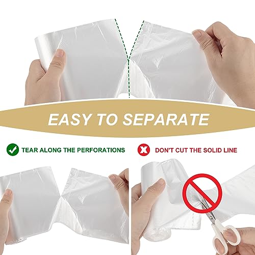 Image of Magesh 12-13 Gallon Trash Bag Strong, Leakage-Free, Medium Garbage Bags Unscented Thick for Office, Kitchen Small Trash Can, 80L, 105 Bags, Clear
