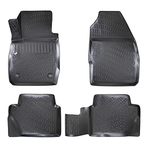 Floor Mats for Ford Fiesta 2018-2023 Front & Rear Car Mat Set, Black