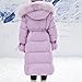 Long Puffer Coat for Girls Thicken Warm Long Sleeve Down Jacket for Kids Fashion Winter Outerwear With Fur Hood