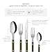 SABRE PARIS - 5-Piece Flatware Set - Bistrot Collection - Knife, Fork, Soup Spoon, Teaspoon & Dessert Fork - Stainless Steel & Nylon - Dishwasher Safe - Fern Green - Brilliant Finish