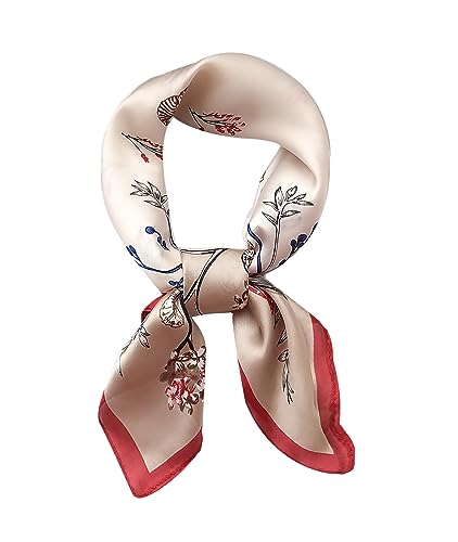 27 Inch Women Satin Head Scarf, Silk Feel Lightweight Square Neckerchief, Can be Used to Decorate Hairstyles, Handbags and Clothing