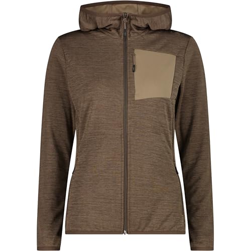 Veste hoodie CMP femme couleur toffee mel chiné confort XL