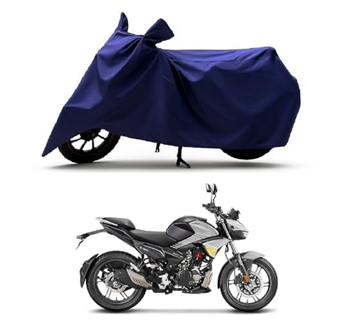 Image of All Season Protection Bike Cover for Hero Xtreme 125 R BS6 Bike Cover with Water-Resistant and Dust Proof Premium 190T Fabric Entire Navy