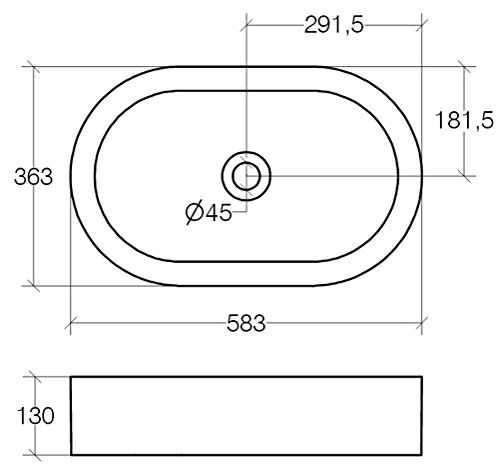 Lineabeta Lavabo da appoggio, Serie Acquaio
