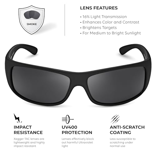 Image of Sports Polarized Sunglasses for Men Wrap Around TR90 Frame Sun Glasses